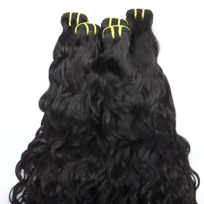 Double drawn loose wave bundles