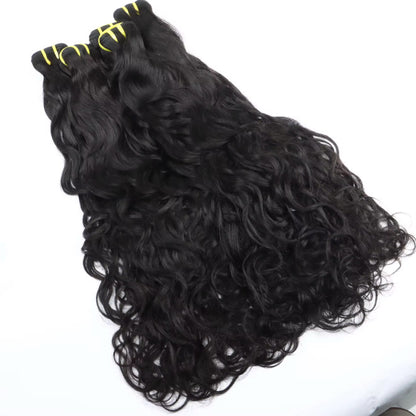 Double drawn loose wave bundles