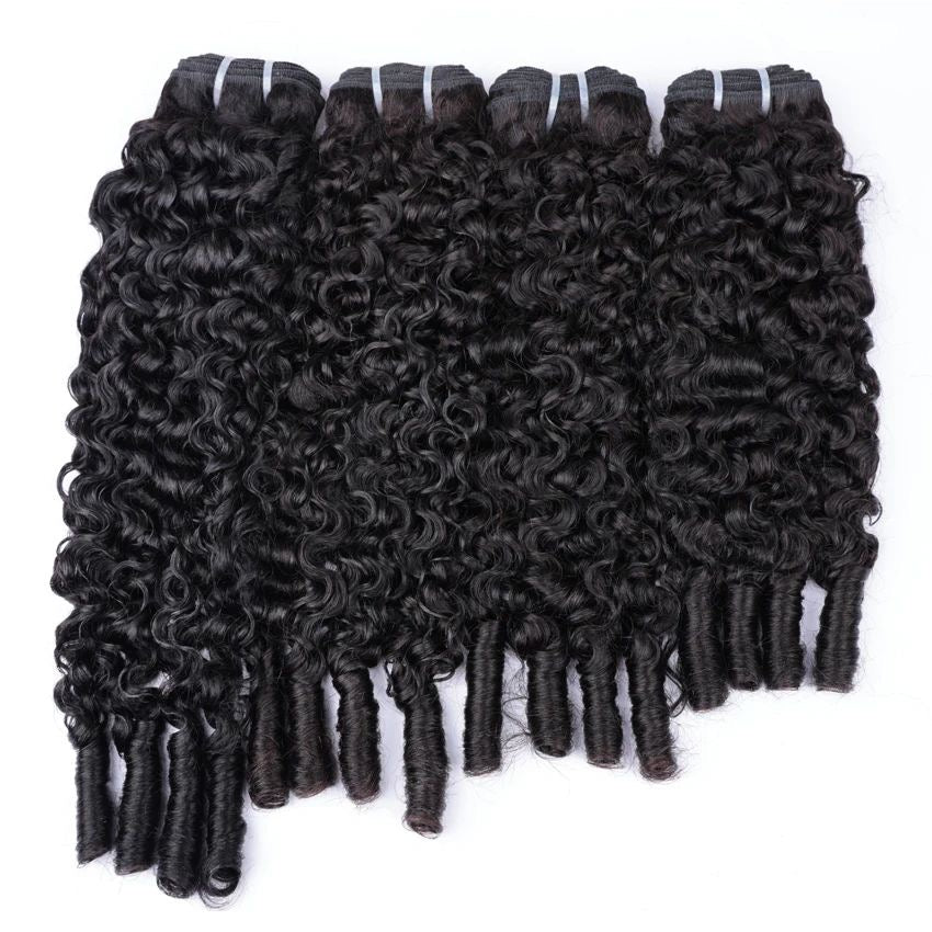 Burmese curly human hair bundles